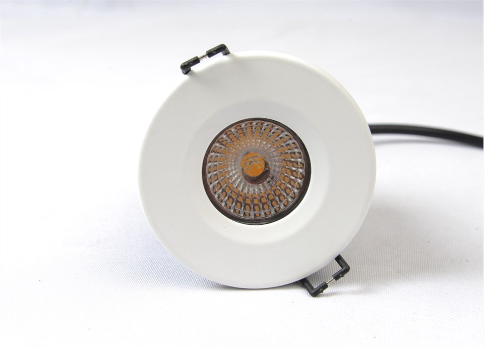 Fire Rated 8W LED Down Light Black Recessed Die Casting Aluminum COB LED Downlight IP65