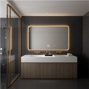 China Factory LED Bathroom Mirror Backlit Rectangle Frameless Anti-Fog Wall Mirror Home Decoration Bathroom Furniture